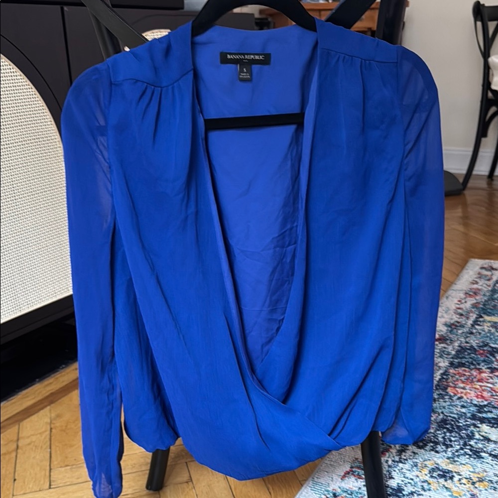 Drapey Banana Republic Women's Blue Blouse